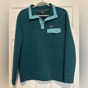 Women’s Patagonia Dark Teal Quilted Pullover; Size M